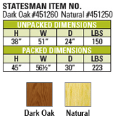 Color Stateman Bingo Console Dimensions