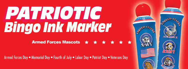 Military Mascots Bingo Ink Daubers