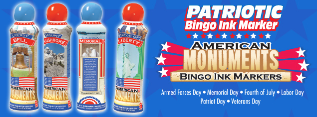 American Monuments Bingo Ink Daubers
