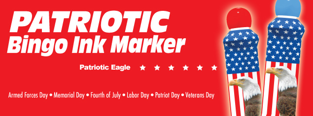 Patriotic Eagle Bingo Ink Daubers