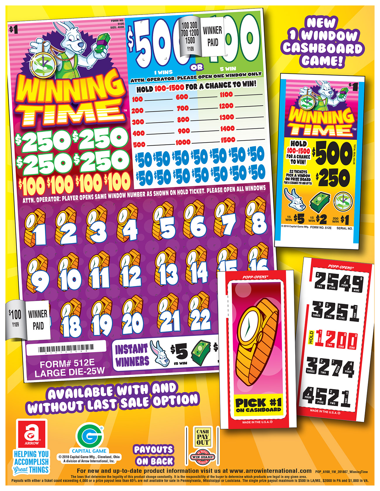 Cow Pies $1,000 Bingo Pull Tabs Game Seal Card